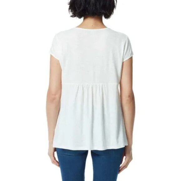 NEW Ella Moss Geometric Embroidered Top | Mustard - Picture 3 of 5